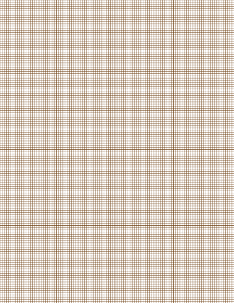 Metric Grid Paper (2mm) - Sepia with 4x4 Grid