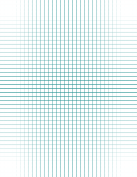 1/4-inch Grid Paper - Teal Standard