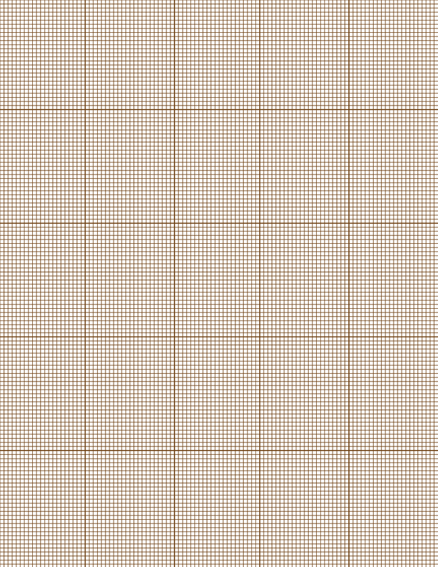 Metric Grid Paper (2mm) - Sepia with 5x5 Grid