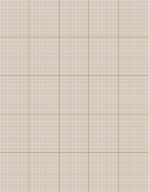 Metric Grid Paper (2mm) - Sepia with 5x5 Grid