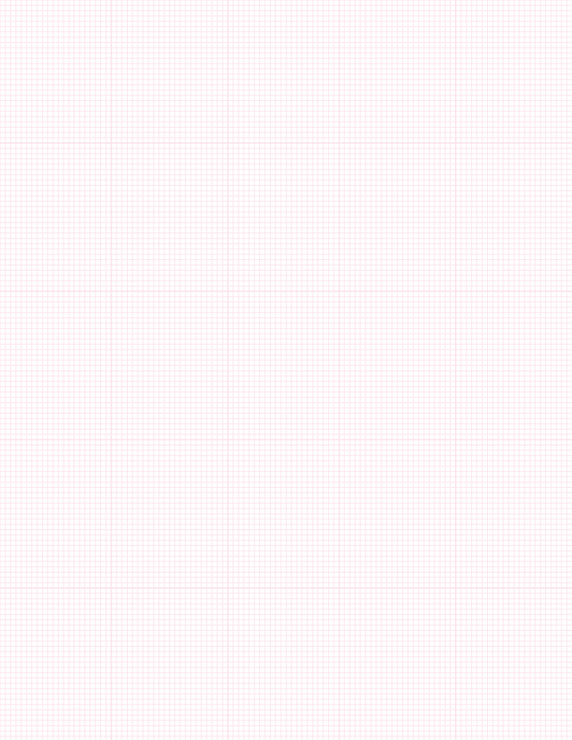 Metric Grid Paper (2mm) - Pink with 5x5 Grid