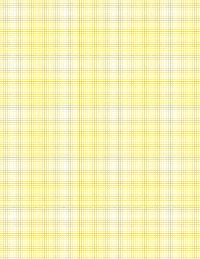 Metric Grid Paper (2mm) - Gold with 5x5 Grid