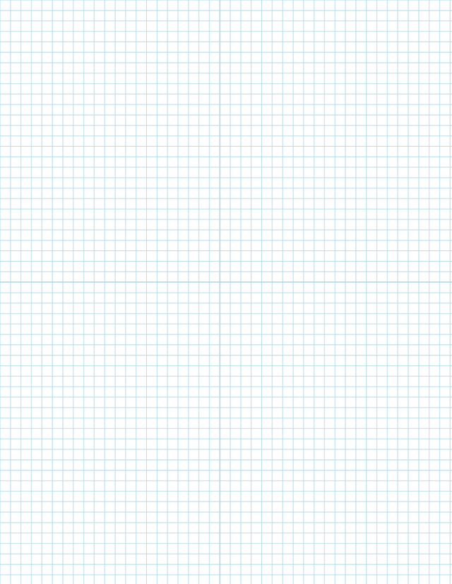 Metric Grid Paper (5mm) - Blue with 2x2 Quadrants