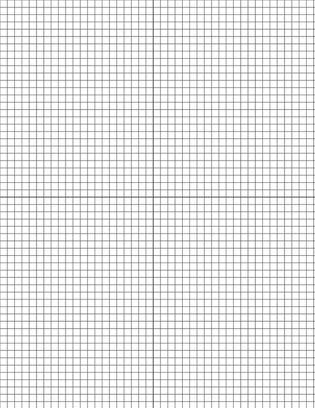 Metric Grid Paper (5mm) - Black with 2x2 Quadrants