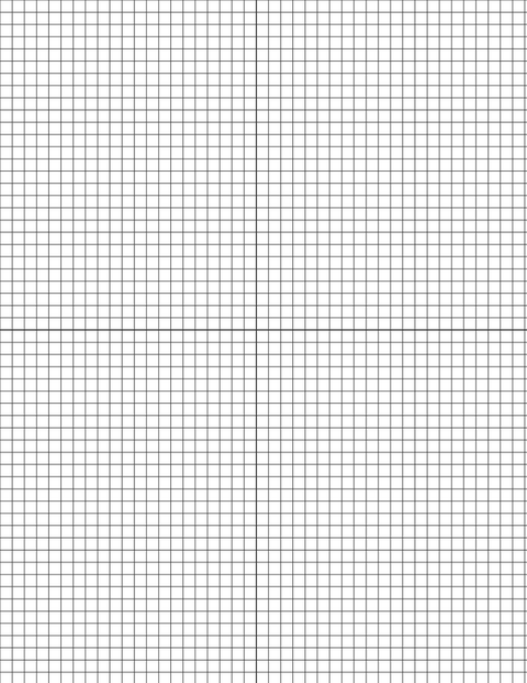 Metric Grid Paper (5mm) - Black with 2x2 Quadrants