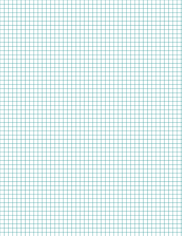 Metric Grid Paper (5mm) - Teal Standard