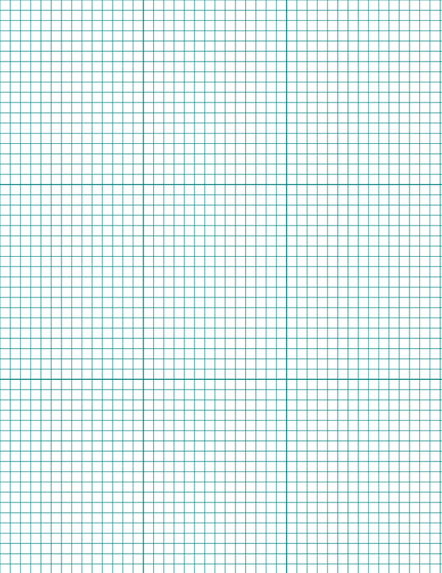 Metric Grid Paper (5mm) - Teal with 3x3 Grid