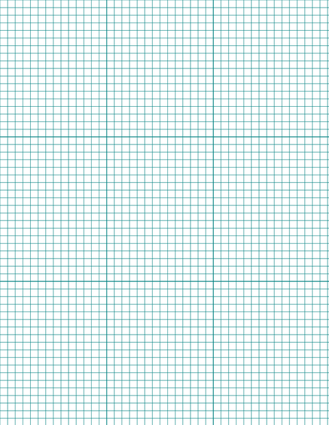 Metric Grid Paper (5mm) - Teal with 3x3 Grid