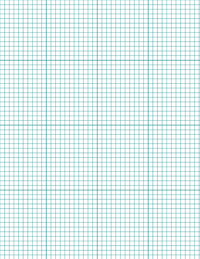 Metric Grid Paper (5mm) - Teal with 4x4 Grid