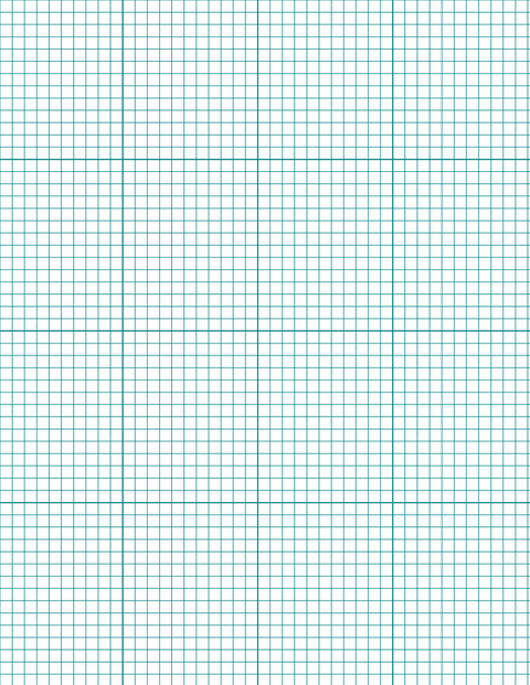 Metric Grid Paper (5mm) - Teal with 4x4 Grid