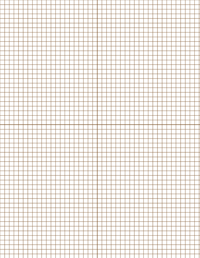 Metric Grid Paper (5mm) - Sepia with 2x2 Quadrants