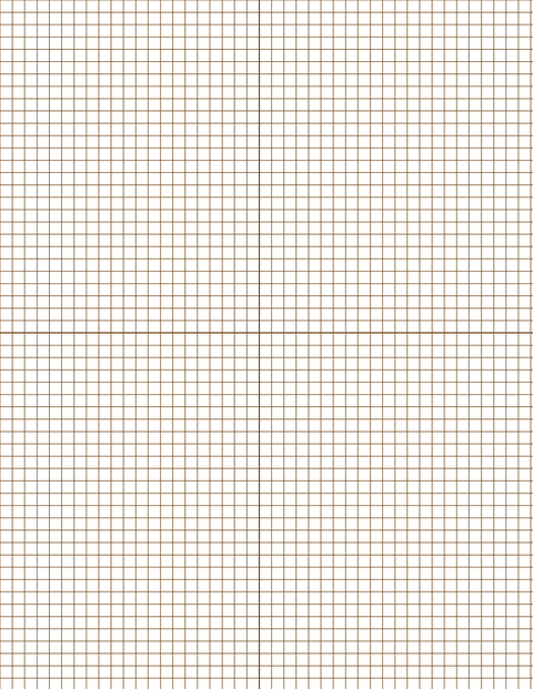 Metric Grid Paper (5mm) - Sepia with 2x2 Quadrants