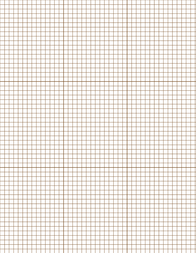 Metric Grid Paper (5mm) - Sepia with 3x3 Grid