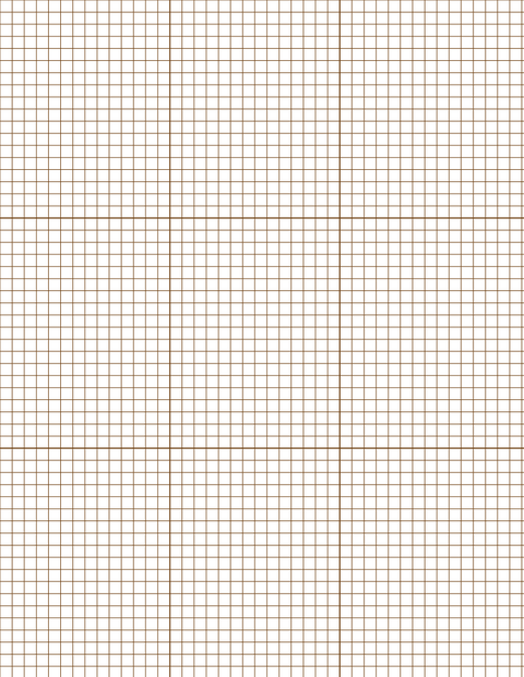 Metric Grid Paper (5mm) - Sepia with 3x3 Grid