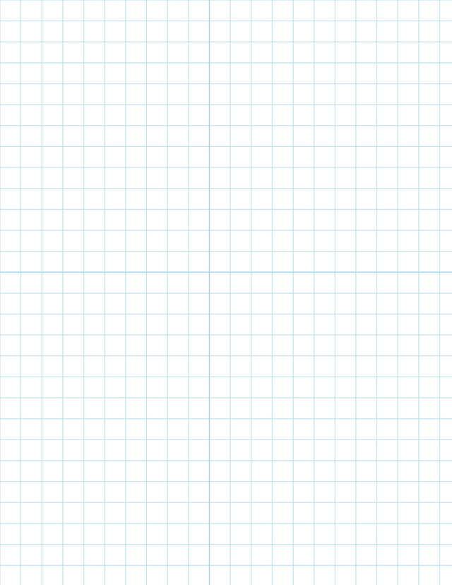 Metric Grid Paper (10mm) - Blue with 2x2 Quadrants