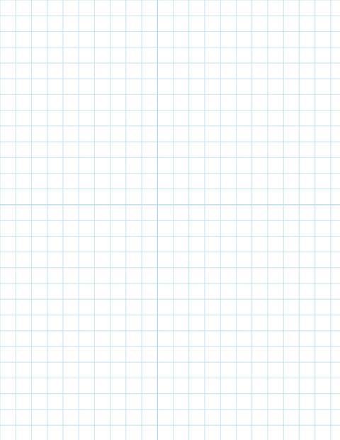 Metric Grid Paper (10mm) - Blue with 2x2 Quadrants