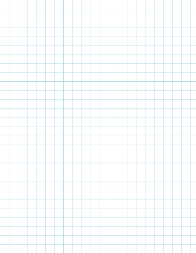 Metric Grid Paper (10mm) - Blue with 3x3 Grid