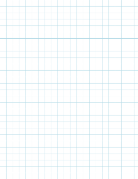 Metric Grid Paper (10mm) - Blue with 4x4 Grid