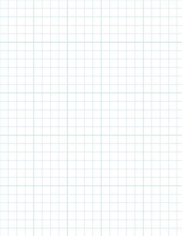 Metric Grid Paper (10mm) - Blue with 5x5 Grid