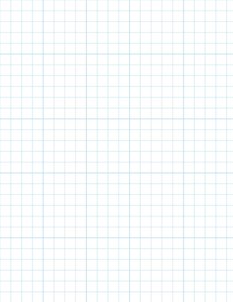 Metric Grid Paper (10mm) - Blue with 5x5 Grid