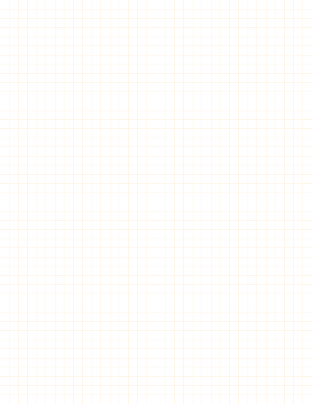 1/4-inch Grid Paper - Orange with 2x2 Quadrants