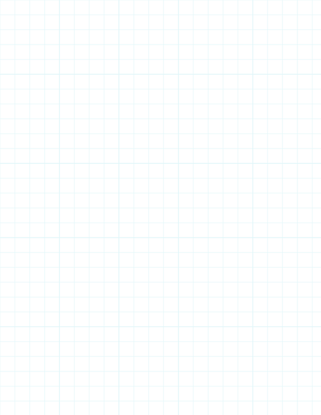 Metric Grid Paper (10mm) - Cyan with 5x5 Grid