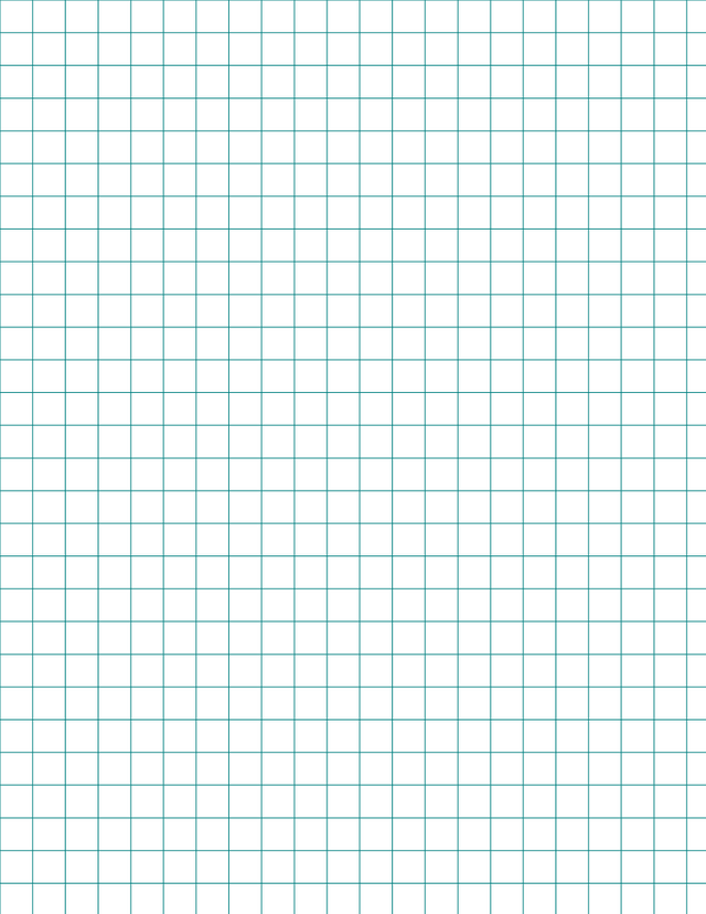 Metric Grid Paper (10mm) - Teal Standard