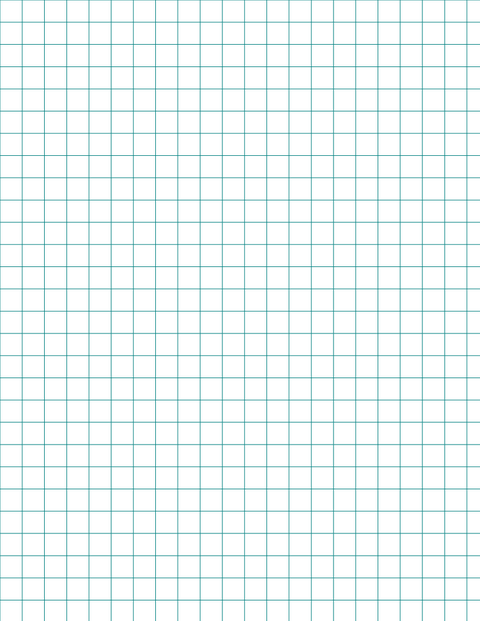 Metric Grid Paper (10mm) - Teal Standard