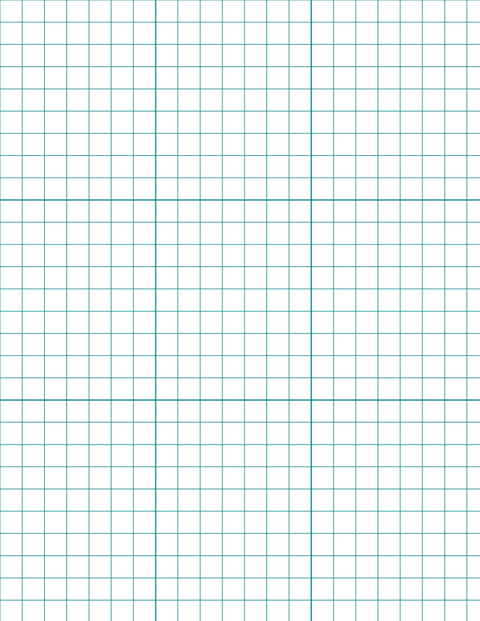 Metric Grid Paper (10mm) - Teal with 3x3 Grid