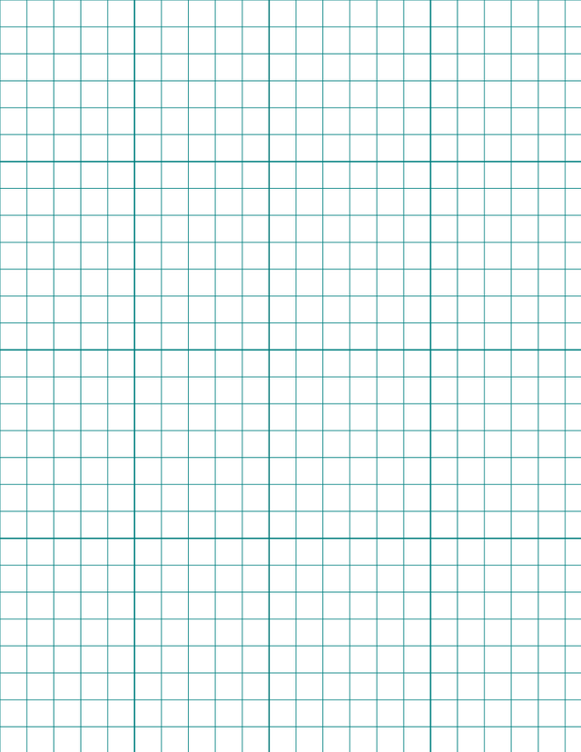 Metric Grid Paper (10mm) - Teal with 4x4 Grid