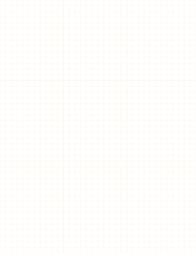 1/4-inch Grid Paper - Orange with 3x3 Grid