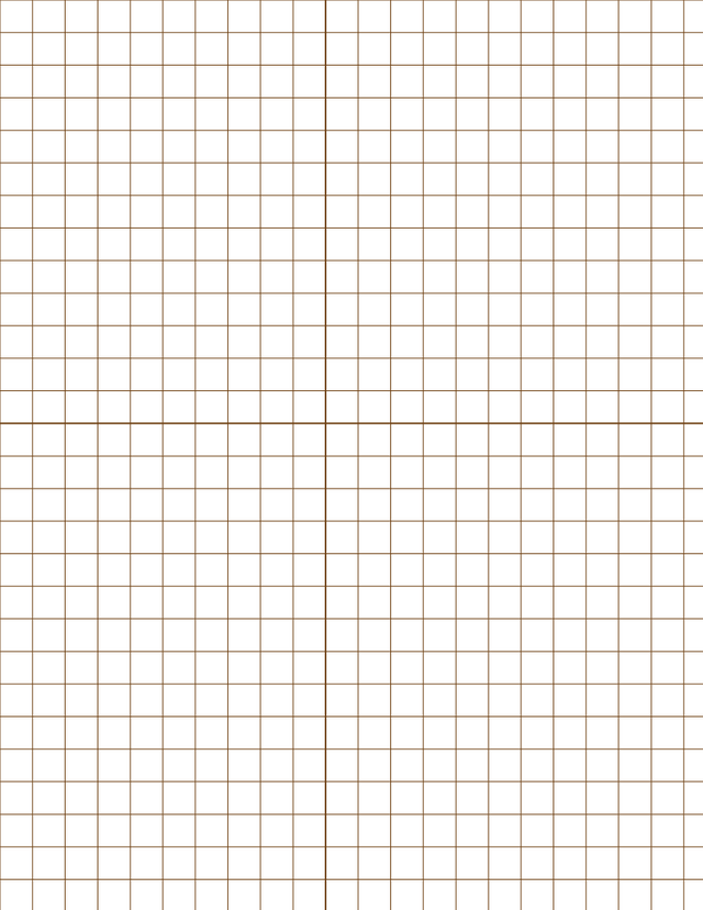 Metric Grid Paper (10mm) - Sepia with 2x2 Quadrants