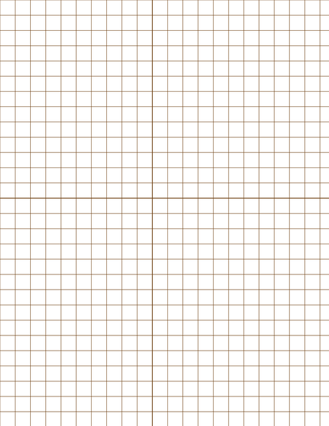 Metric Grid Paper (10mm) - Sepia with 2x2 Quadrants