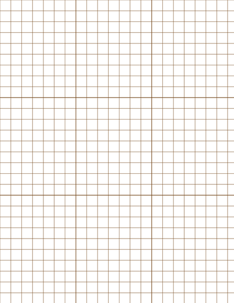 Metric Grid Paper (10mm) - Sepia with 3x3 Grid