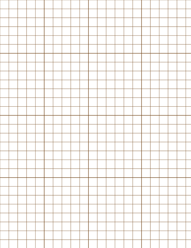 Metric Grid Paper (10mm) - Sepia with 4x4 Grid
