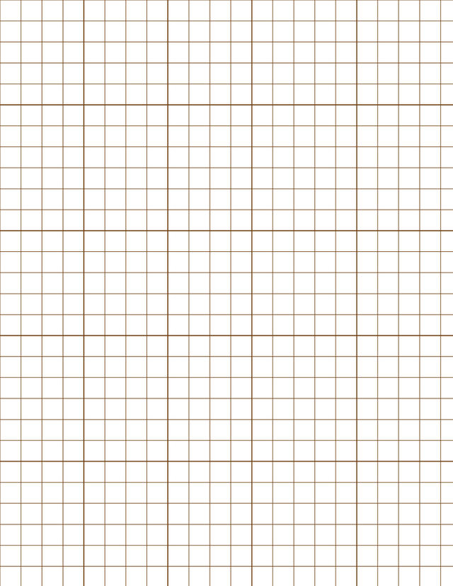 Metric Grid Paper (10mm) - Sepia with 5x5 Grid