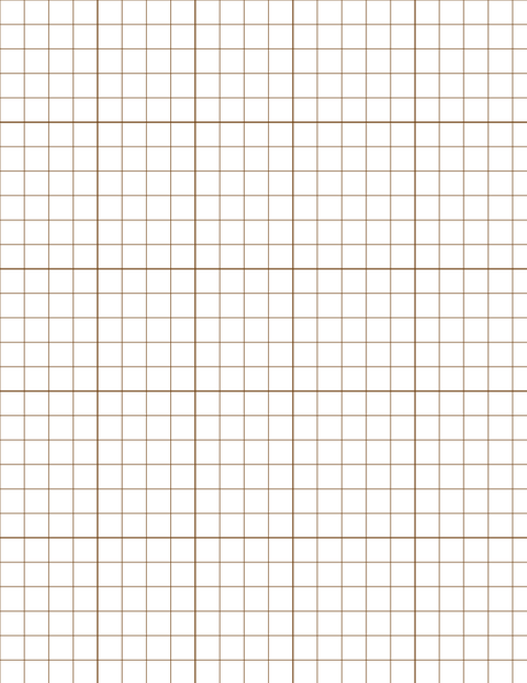 Metric Grid Paper (10mm) - Sepia with 5x5 Grid