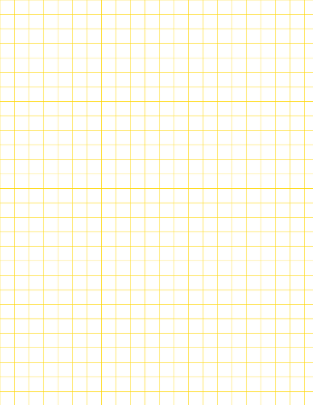 Metric Grid Paper (10mm) - Gold with 2x2 Quadrants