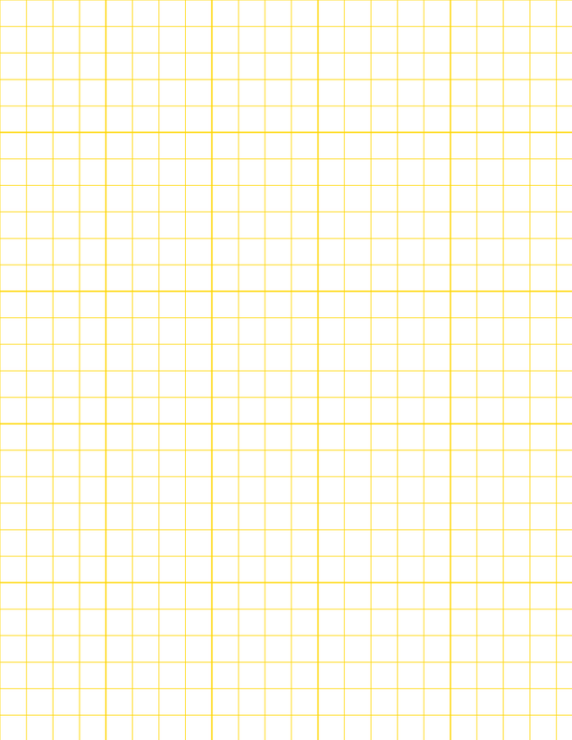Metric Grid Paper (10mm) - Gold with 5x5 Grid