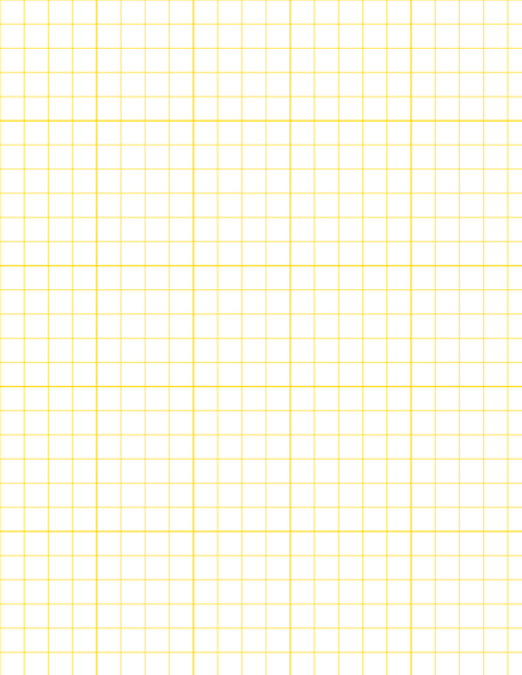 Metric Grid Paper (10mm) - Gold with 5x5 Grid