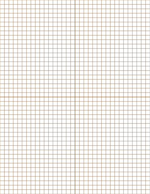 1/4-inch Grid Paper - Sepia with 2x2 Quadrants