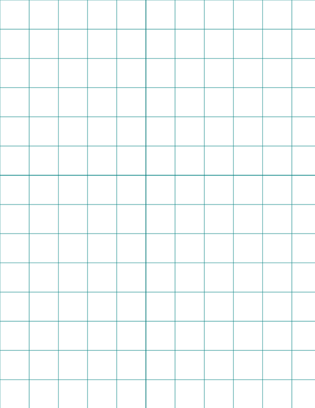 Metric Grid Paper (20mm) - Teal with 2x2 Quadrants