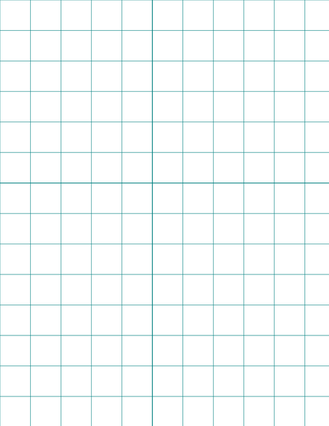 Metric Grid Paper (20mm) - Teal with 2x2 Quadrants