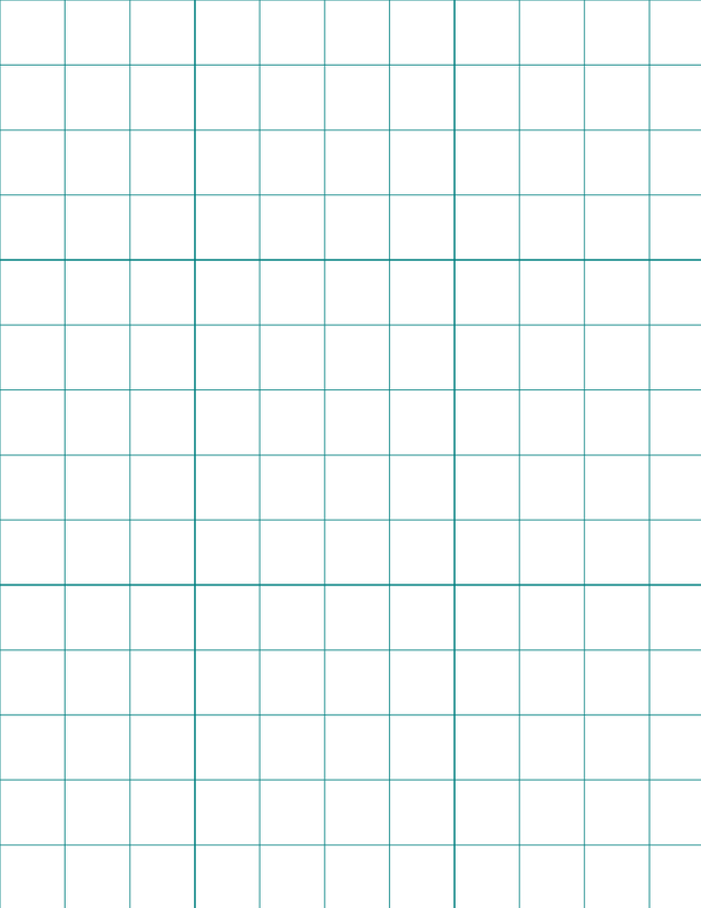 Metric Grid Paper (20mm) - Teal with 3x3 Grid