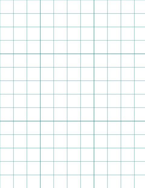 Metric Grid Paper (20mm) - Teal with 3x3 Grid