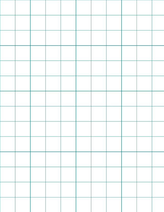 Metric Grid Paper (20mm) - Teal with 4x4 Grid
