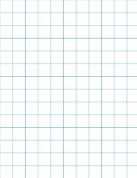 Metric Grid Paper (20mm) - Teal with 4x4 Grid