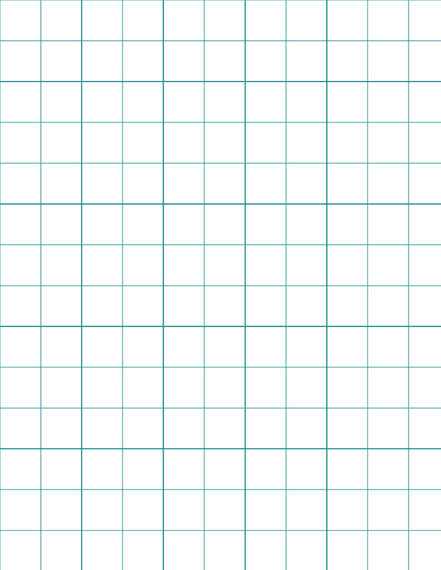 Metric Grid Paper (20mm) - Teal with 5x5 Grid
