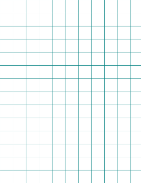 Metric Grid Paper (20mm) - Teal with 5x5 Grid