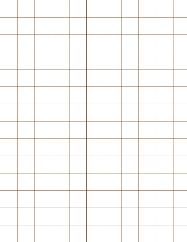 Metric Grid Paper (20mm) - Sepia with 2x2 Quadrants